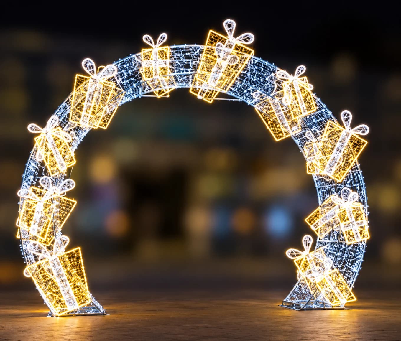 Arco de regalos luminoso 3D